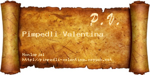 Pimpedli Valentina névjegykártya